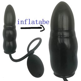 AMABOOM 8cm Inflatable Huge Anal Plug Expandable Butt Plug With Pump Adult Anal Sex Toys for Women Men Anal Dilator Massager Y191028
