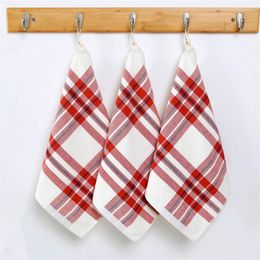 factory direct sales soft skinfriendly plaid towels can be customized new cotton towel absorbent handkerchief small square 3434cm