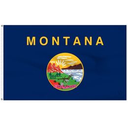 American USA Montana State Flag Polyester Print New State Flags 1 Piece Good Quality Flying Hanging Home School Party Decoration