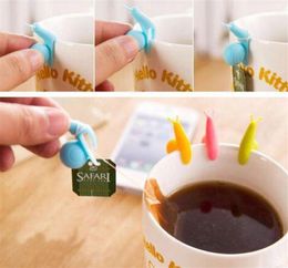 Random Colour Coffee Tea Tools Cute Snail Shape Silicone Tea Bag Holder Cup Mug Candy Colours Drinkware