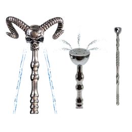 Male Chastity Devices Metal Bull head penis plug stimulation pull beads insert stick long style urethral dilator