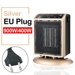 900W400W Regulated Mini Heater Electric Heater Personal Space Small Room Use Winter Air Warmer - Gold US plug