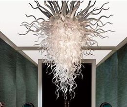 Lamps European Style LED Lighting Chandeliers Living Room Lights Modern White Colour Glass Crystal Chandelier Light