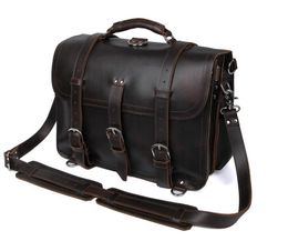 Designer-Real leather man's bag super cool leather man's bag retro mad horse leather handbag overbearing luggage bag