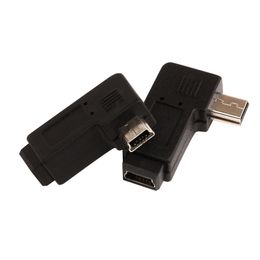 Mini USB 5 Pin Male to Female Extension Connector Adapter 90 Degree Left & Right Angled Adaptor