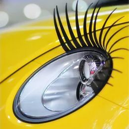 -2 pçs / lote 3D Charmoso Black Cílios Falsos Eye Eye Sticker Decoração Funny Decalque engraçado para Beetle