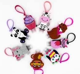 30ml Cute Creative Cartoon Animal Bath Body Works Silicone Portable hand soap Hand Sanitizer Holder With Empty Bottle SN514