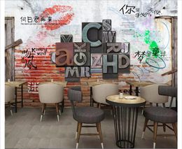 3D Custom wall papers home decor photo wallpaper European retro nostalgic inspirational cement wall bar restaurant mural background wall