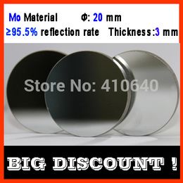 3 pieces per lot ! Diameter 20 mm Mo CO2 laser reflection len Molybdenum material for laser engraver cutting Machine