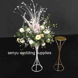 new style Gold metallic candelabra for mental floral riser wedding Centrepiece stand ,wedding party event candlestick senyu00128