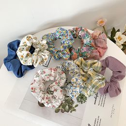 Woman Printed Floral Hair Accessories Hair Ties Scrunchies Girls Rubber Band Elastic Hairband Ornaments Hair Gum Rope