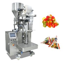 Industrial Automatic Vertical Form Fill Seal Machine For Candy Grain Triangle Packing Equipment