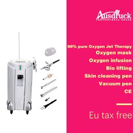 NEW Professional 6in1 98% pure Oxygen Spray Jet therapy skin care machine oxygen mask BIO face lift acne wrinkle removal skin rejuvenation