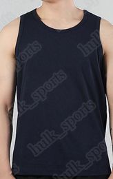 23Summer mens sleeveless sports and fitness vests men loose T-shirt youth cotton running vest trend clothing bottom outside wear comfortable