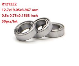 50pcs/lot R1212ZZ R1212 ZZ ball bearing 1/2" x 3/4" x 5/32" Inch Deep Groove Ball bearing 12.7x19.05x3.967 mm