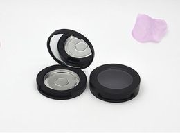 100pcs/lot 40mm Empty Black Blusher Compacts, DIY Round Top Grade Eyeshadow Powder Case, Plastic Elegant Lipstick Box SN532