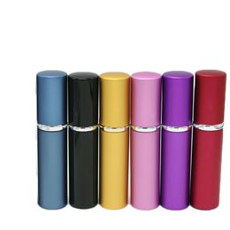 New released 5ml Mini Spray Perfume Bottle Travel Refillable Empty Cosmetic Container Perfume Bottle Atomizer Aluminium Refillable Bottles
