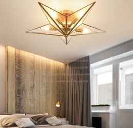 American Creative LED ceiling light Copper Luxury villa hall home deco fixtures Glass living room restaurant bedroom luminaires MYY