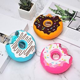 380ml Donuts Water Bottle Kids Creative Kettle with Straw BPA Free Tritan Water Bottle for Kids Creative Donuts Bottles