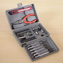 10sets/lot 24pcs Screwdriver Pliers Hand Tools Set Multifunctional Universal Household Repairing tool Portable Emergency Toolbox