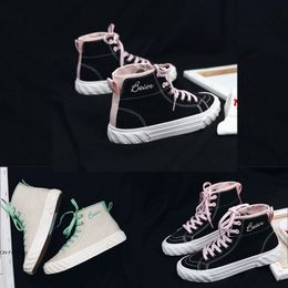 Yul canvas Designer shoes women high help students Korean version of the 2019 spring model ulzzang new Fashion casual shoes