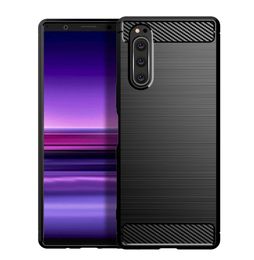 For Sony Xperia 10 Plus Xperia 1 5 II 10 III Xperia 1 10 IV Case Soft TPU Gel Skin Protection Carbon Fiber Silicon rubber Shell Cover
