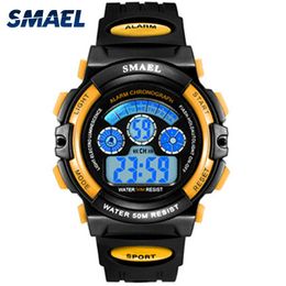 SMAEL Kids Watches Boys Quartz Wristwatches Student Sport Watches 50M Waterproof Alarm Clock 0508 Children Watches LED Digital