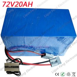 72V 2500W battery 72V 20V Lithium Battery pack 72V 20AH Electric Bike Battery use 3.7V 5.0AH Cell Built in 40A BMS +84V Charger.