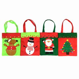 25X20cm Christmas Candy Bags Kids Gifts Exquisite Xmas Party Decor For Home New Year Present Packet Santa Claus 4 styles Elderly Snowman Elk