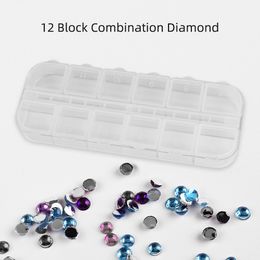 Nail Art Storage Case Rhinestones Gems Accessories Clear Plastic Empty Container For Rhinestones beads Organiser Box