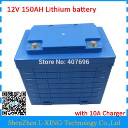 Free customs fee 500W 12Volt 3S Lithium battery 12V 150AH Battery 5000MAH 26650 cell with 12.6V 10A Charger