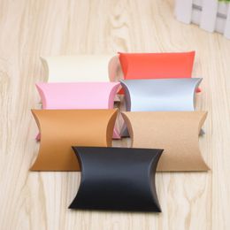 100pcs Colorful Kraft Paper Candy Box Gift Bag Wedding Gift Baby Shower Favors Birthday Party Christmas Supplies Freeshipping