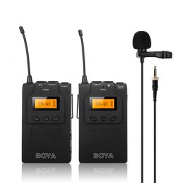 Freeshipping Professional Wireless Microphone System 48 Channel Omni-directional Lavalier Microphone For DSLR Camcorders