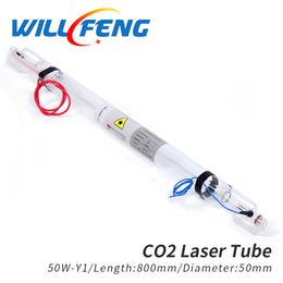 Will Fan 50w Co2 Laser Tube Length 800mm Diameter 50mm For Co2 Laser Sculpture Engraving Machine