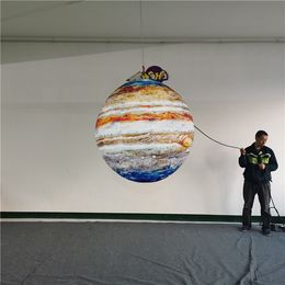 Customized Planet Inflatable Balloons Inflatables Moon With LED Light For 2020 Advertising Decor Party Ceiling Decoration