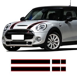 Bonnet Rear Side Skirt Racing Stripes Cobra Decal Stickers for Mini Cooper F55