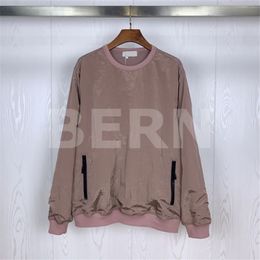 Newest Nylon Gridding Men Desiger T-shirt for Men Couple 19ss Autumn Winter Ghost Series Thin Sweatshirts Casual Sweater M-2XL 8307