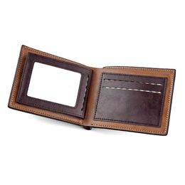 new mens short wallet retro europe and america multifunction large capacity card package cross section card package