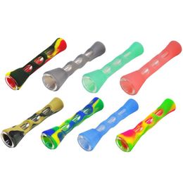 silicone prometheus one hitter bat silicone portable straight pipe nano pyrex glass tobacco pipes vs twisty gblunt