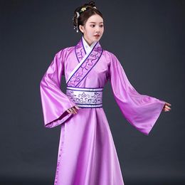 Hanfu Women Purple Fairy Dress TV film Cosplay Costume Adult Festival Outfits Opera Stage Wear ancient style apparel