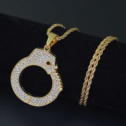 -Cadenas de collares de diamantes de esposas de hip hop para hombres de aleación de cristal de oro de lujo collar de cadenas cubanas de joyería envío gratis regalo para bf