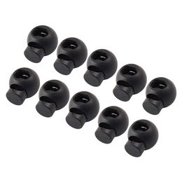 Wholesale price 100 Pcs Spring Loaded Plastic Round Toggle Stopper Cord Locks End