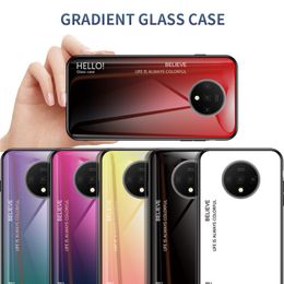 antiscratch slim gradient tempered glass case for oneplus 7t 7 pro 7 6t 6 5t 5 one plus