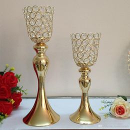 Classic Crystals Metal Candle Holders Wedding Home Party Candelabra/Centerpiece Decoration candlestick