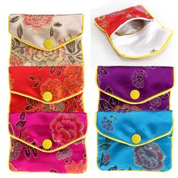 Wholesale Jewelry Storage Bags Silk Chinese Tradition Pouch Purse Gifts Jewels Organizer