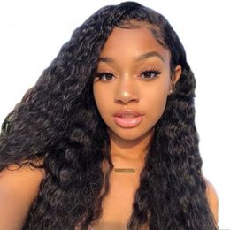 Mongolian Water Wave Lace Front Human Hair Wigs Natural Color Unprocessed Virgin Hair Wig 8-24 inches