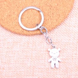 New Keychain 24*14mm bear bow Pendants DIY Men Car Key Chain Ring Holder Keyring Souvenir Jewelry Gift