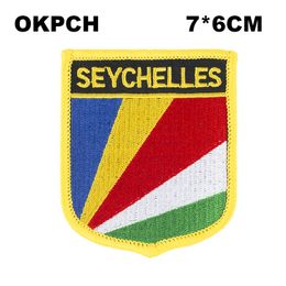 Seychelles Flag Embroidery Iron on Patch Embroidery Patches Badges for Clothing PT0156-S