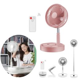 Folding telescopic mini fans timer remote control fan USB rechargeable 7200 mAh battery student notebook desk outdoor camping fan