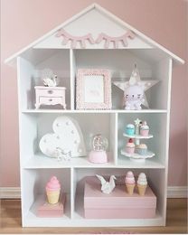 Children Cabinets Nordic ins style landing house bookshelf children's baby room storage decoration solid wood rack